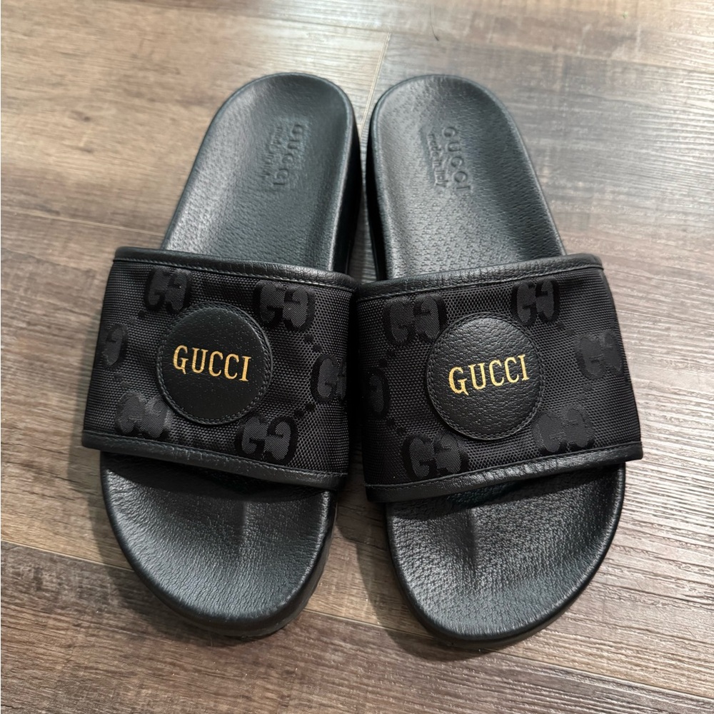Gucci Black Slide Sandals